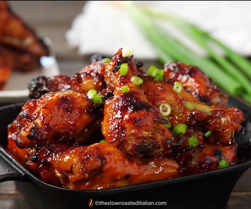 Slow Cooker Sweet and Spicy BBQ Party Wings