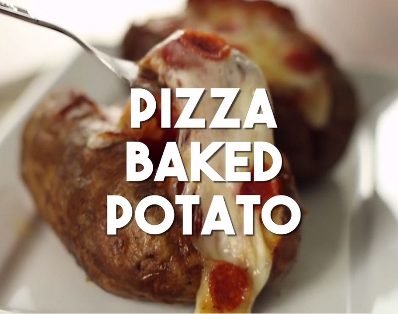 Pepperoni Pizza Baked Potato Recipe