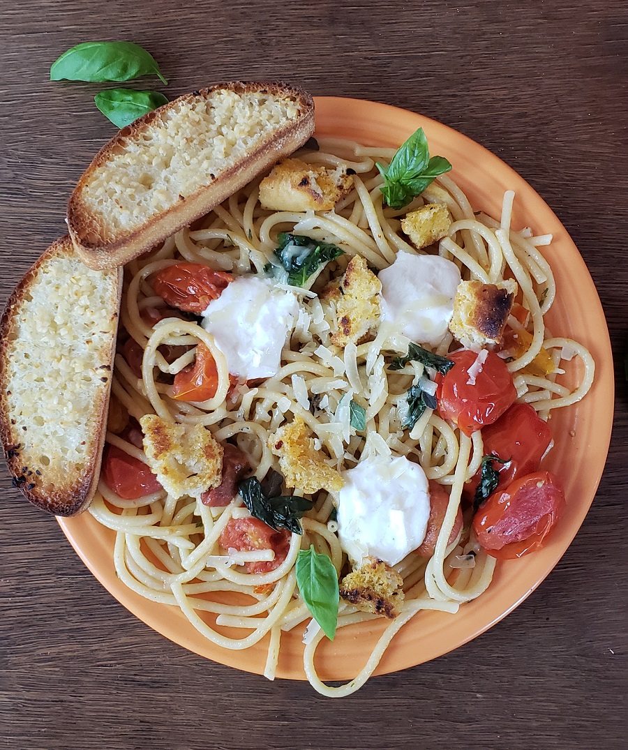 Cherry Tomato Summer Pasta with Lemon Breadcrumbs Recipe