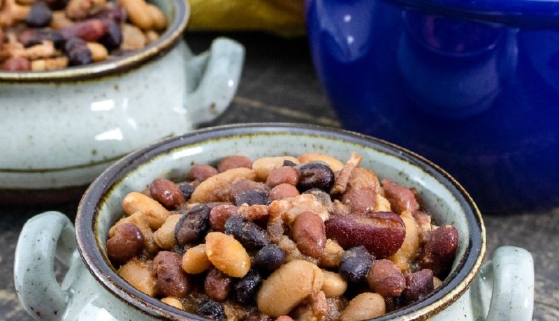 Slow Cooker 4-Bean Baked Beans with Bacon Recipe